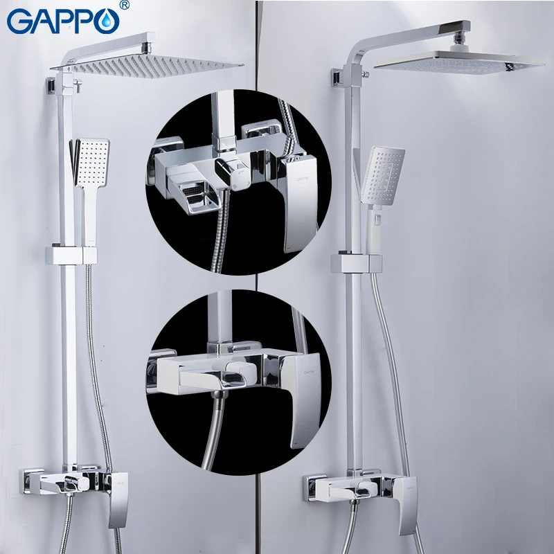GAPPO Shower System brass bathroom shower set wall mounted massage shower head bath mixer bathroom shower faucet taps
GAPPO Shower System brass bathroom shower set wall mounted massage shower head bath mixer bathroom shower faucet taps