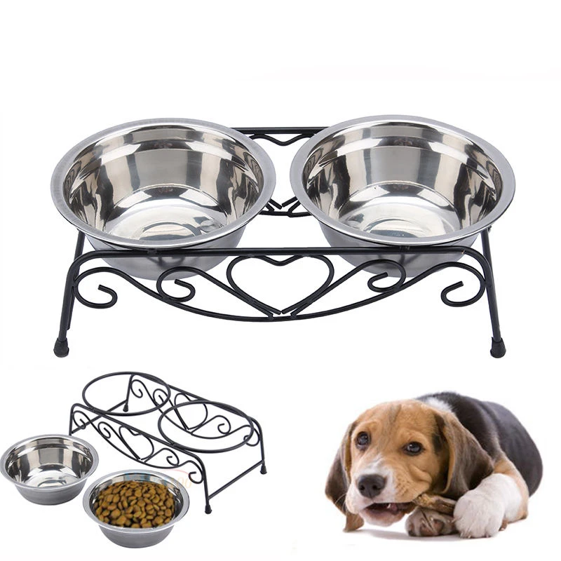 Fashion Stainless Steel Double Pet Bowls Feeder Elevated Stand Raised Dish Feeding Food Water Dog Cat Feeder Pet Supplies
Fashion Stainless Steel Double Pet Bowls Feeder Elevated Stand Raised Dish Feeding Food Water Dog Cat Feeder Pet Supplies