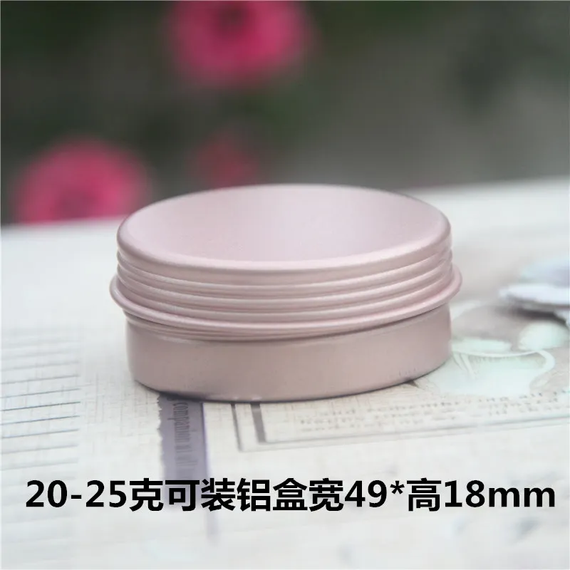 100pcs 20g 25g Empty Rose Gold Aluminum Jar Cosmetic Container Tin Aluminum tin Cases for Lip Balm 20ml 25ml Aluminum Jar
100pcs 20g 25g Empty Rose Gold Aluminum Jar Cosmetic Container Tin Aluminum tin Cases for Lip Balm 20ml 25ml Aluminum Jar
