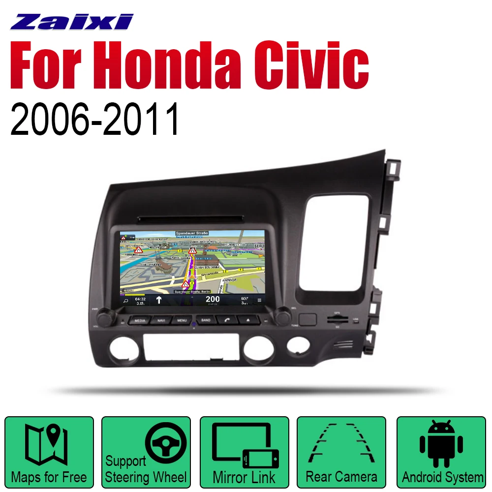 Android Car Radio GPS Navigation For Honda Civic 2006 2007 2008 2009 2010 2011 Bluetooth 2din Radio Multimedia Player Audio
Android Car Radio GPS Navigation For Honda Civic 2006 2007 2008 2009 2010 2011 Bluetooth 2din Radio Multimedia Player Audio