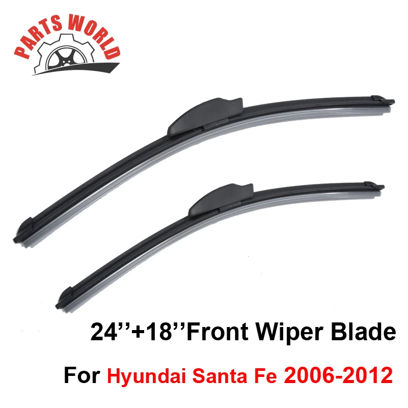 Partsworld Front And Rear Wiper Blades For Hyundai Santa Fe 2006-2012 Nature Rubber Car Accessories | Автомобили и мотоциклы