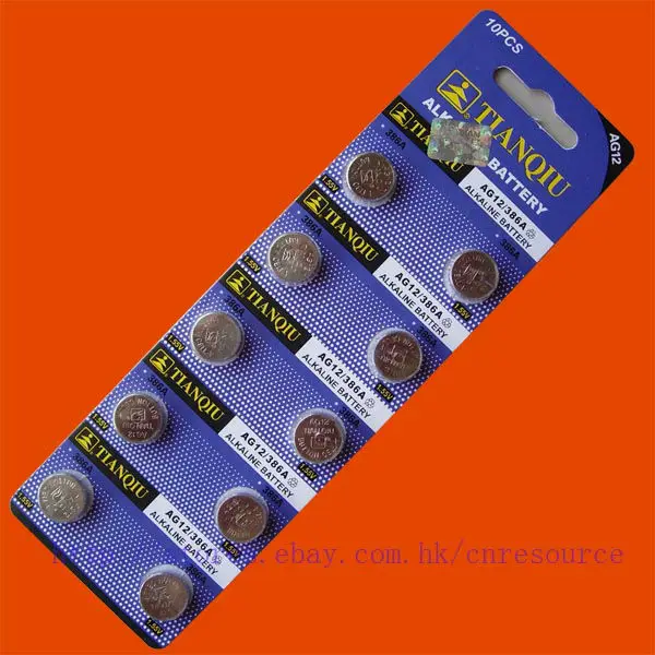 10PCS AG12 LR43 386 SR43SW alkaline battery FREESHIP