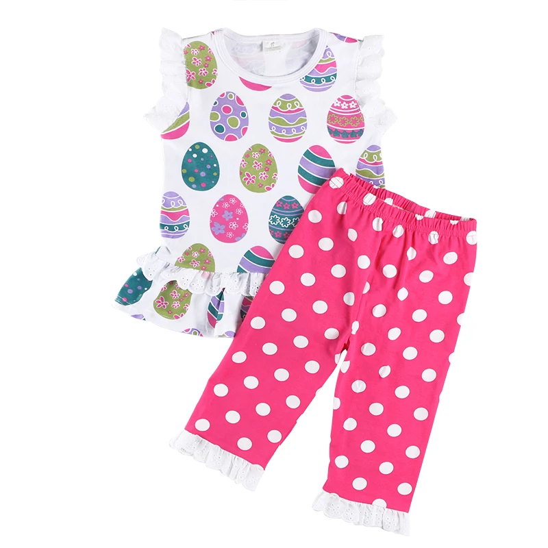 Kaiya Angel Wholesale New Arrival Colorful Eggs Printed Sleeveless Skirt Top + Dot Ruffle Pants Toddler Baby Girls Outfits
Kaiya Angel Wholesale New Arrival Colorful Eggs Printed Sleeveless Skirt Top + Dot Ruffle Pants Toddler Baby Girls Outfits