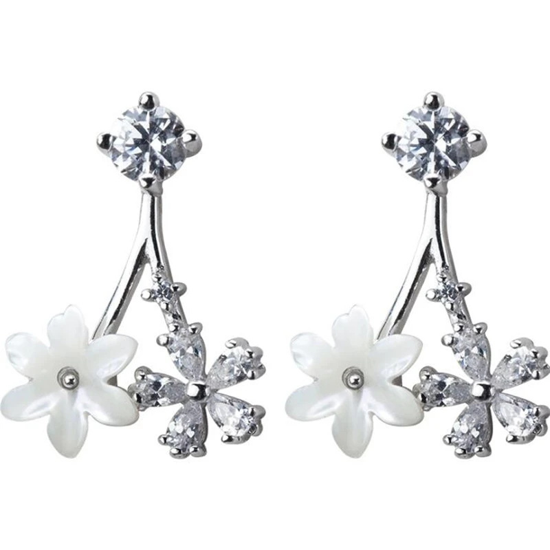 100% 925 Sterling Silver Pretty Cute Shell CZ Flowers Dangle Earrings Glamour Women Jewelry For Party Wedding Engagement E6835 
100% 925 Sterling Silver Pretty Cute Shell CZ Flowers Dangle Earrings Glamour Women Jewelry For Party Wedding Engagement E6835