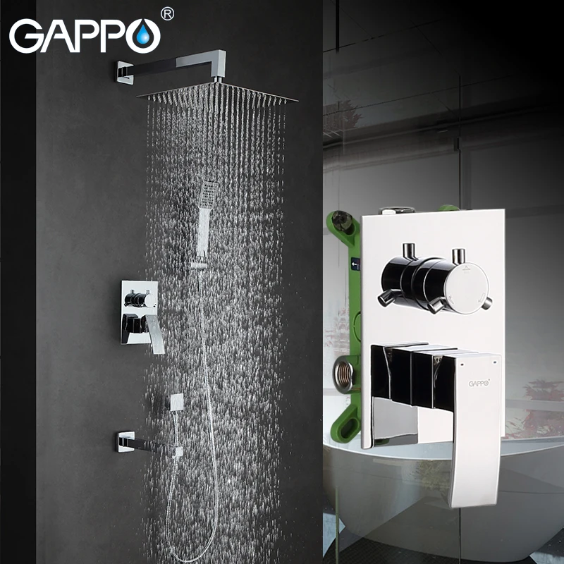 GAPPO Shower Faucet chrome shower mixer taps bath faucet mixer in wall rainfall shower set wall mounted bathroom faucet
GAPPO Shower Faucet chrome shower mixer taps bath faucet mixer in wall rainfall shower set wall mounted bathroom faucet