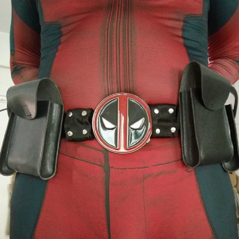 Красная леди marvel Дэдпул костюм пряжки ремня Косплей Аксессуары для взрослых тушь