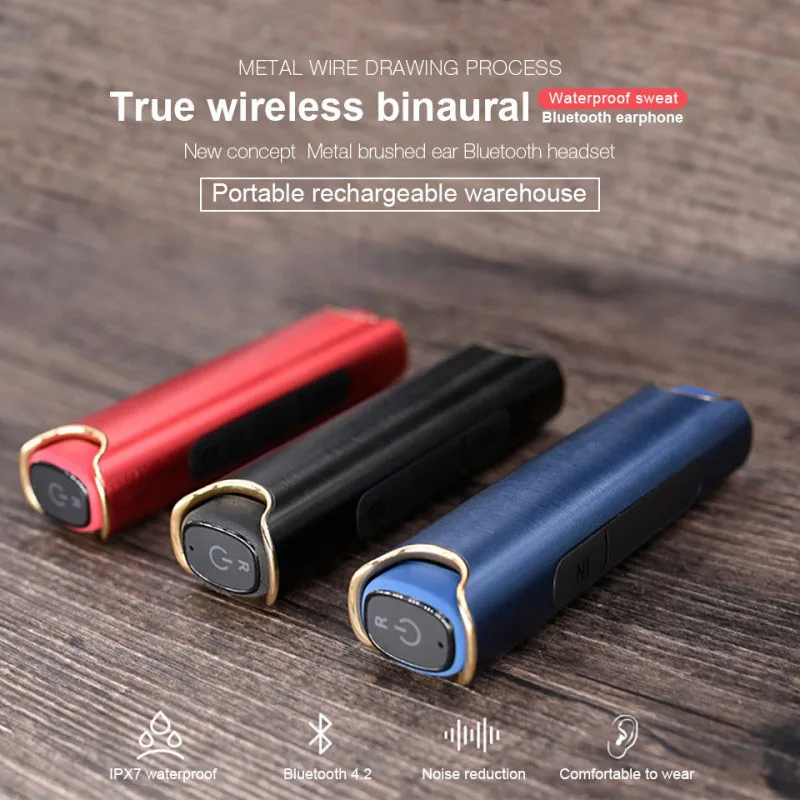 

JRGK Newest TWS S2 Binaural Mini Portable Twins Bluetooth Stereo wireless earphones built-in Mic earbuds with 850mAh Battery