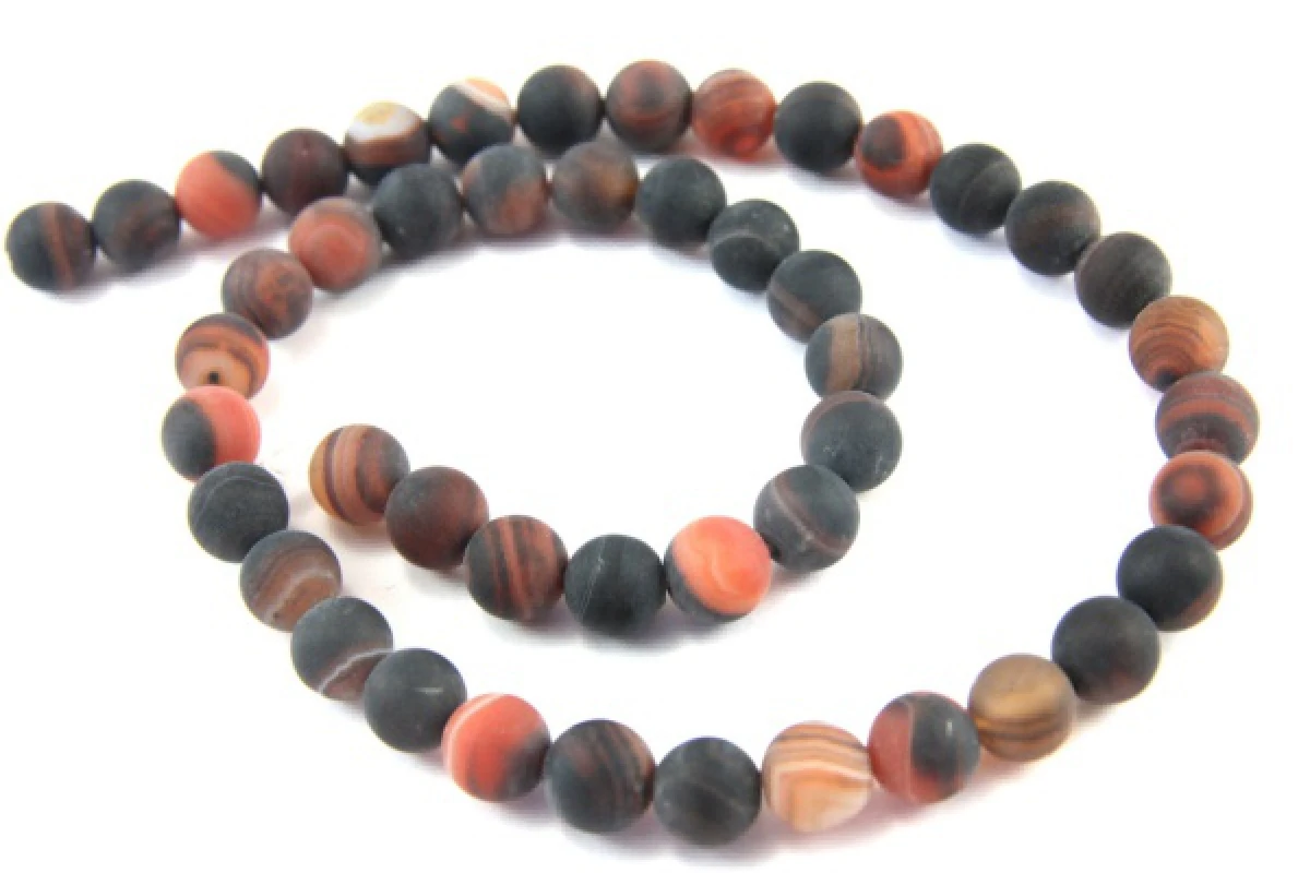 Очаровательные бусины 8 мм из коричневого матового агата примерно 50 шт.|beads agate|agate