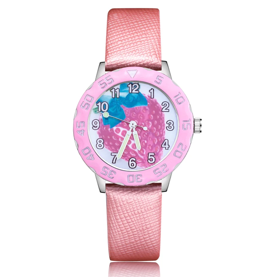 Fashion Cartoon Cute Strawberry Style Children's Kids Student Girls Boys Quartz Leather Wrist Watches Clcok JM106
Fashion Cartoon Cute Strawberry Style Children's Kids Student Girls Boys Quartz Leather Wrist Watches Clcok JM106