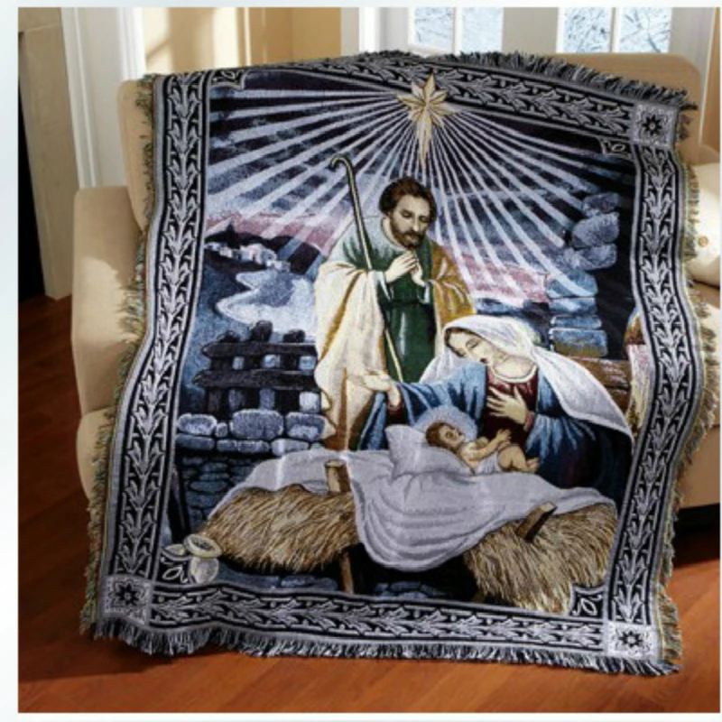 Jesus Our Lady Decorative Thread Blanket Towel Blanket Painting Quality Lace Cotton Easter Christmas Decorative Rug Tapestry
Jesus Our Lady Decorative Thread Blanket Towel Blanket Painting Quality Lace Cotton Easter Christmas Decorative Rug Tapestry