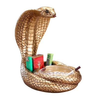 Large creative cobra style ashtray key storage ornaments living room porch coffee table bar ktv decoration
Large creative cobra style ashtray key storage ornaments living room porch coffee table bar ktv decoration