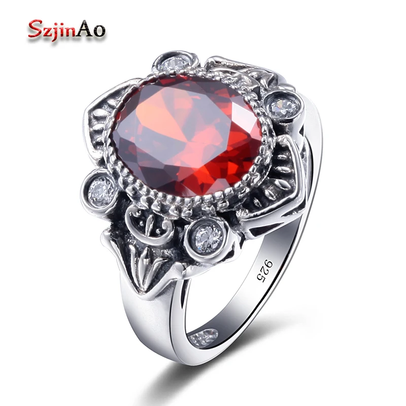 Szjinao 1.7ct Pomegranate Crown Garnet Ring 925 Sterling Silver Women Wedding Engagement Rings Party 925 Silver Jewelry
Szjinao 1.7ct Pomegranate Crown Garnet Ring 925 Sterling Silver Women Wedding Engagement Rings Party 925 Silver Jewelry