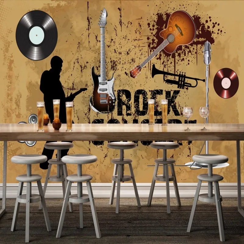 photo wallpaper Fashion retro KTV wallpaper guitar concert background wall custom cafe wallpaper custom mural
photo wallpaper Fashion retro KTV wallpaper guitar concert background wall custom cafe wallpaper custom mural
