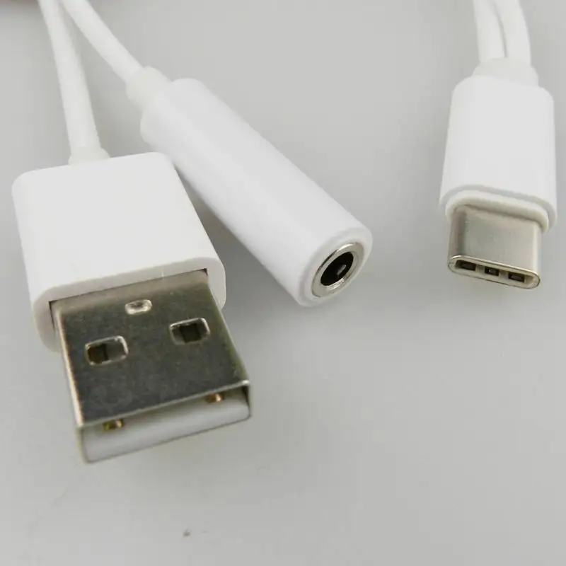 2 в 1 Type-C (папа) до 3 5 мм разъем для наушников и usb-порт зарядки (мама) Кабель-адаптер