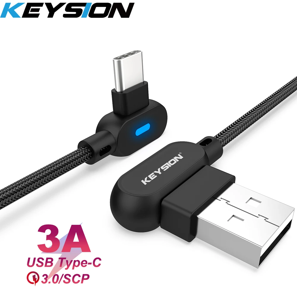 Кабель KEYSION L Type USB C для xiaomi redmi note 7 мобильный телефон кабель быстрой зарядки Samsung S10