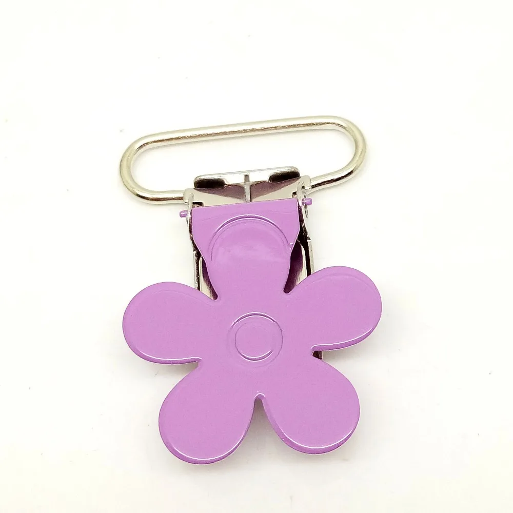 50pcs per lot new suspender clips metal flower shaped pacifier clips with lavender
50pcs per lot new suspender clips metal flower shaped pacifier clips with lavender