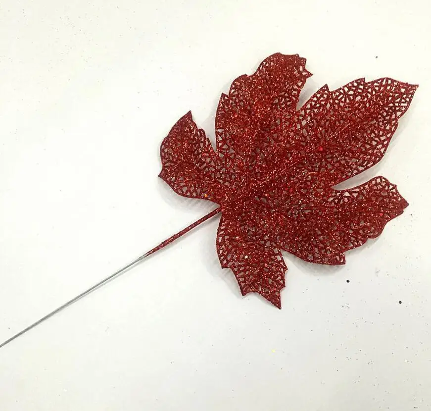 20pcs 29*14cm Glitter Powder Grape Leaf Branch For Flower Arrangement Christmas Party Home Wedding Garden Decoration
20pcs 29*14cm Glitter Powder Grape Leaf Branch For Flower Arrangement Christmas Party Home Wedding Garden Decoration