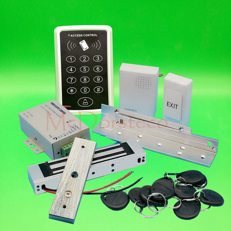 125khz Rfid Card wood Metal Door Access Control kit Full Door Access Kit 350lbs 180kg electric magnetic lock + Power Supply
125khz Rfid Card wood Metal Door Access Control kit Full Door Access Kit 350lbs 180kg electric magnetic lock + Power Supply