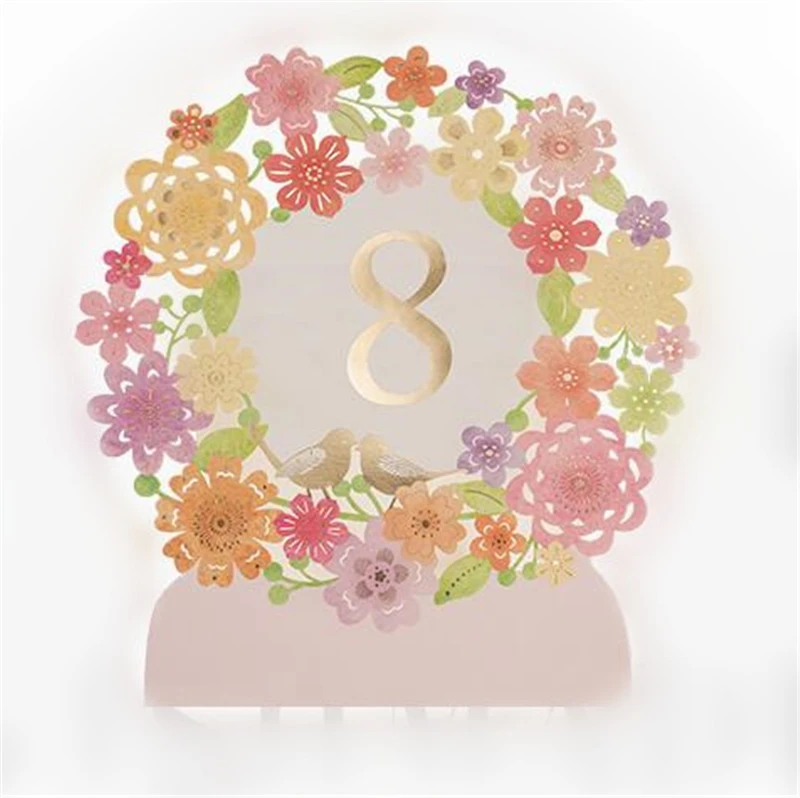 Romantic Pink Flower Table Number Decoration Elegant Laser Paper Decor Festive Event Party Supplies Guest Wedding Table Card
Romantic Pink Flower Table Number Decoration Elegant Laser Paper Decor Festive Event Party Supplies Guest Wedding Table Card