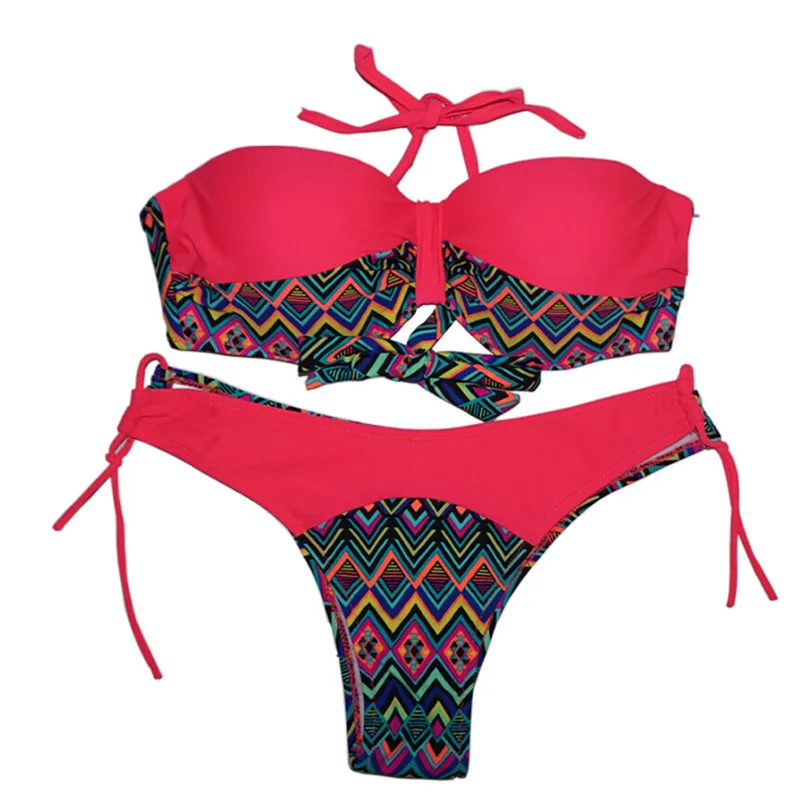 Women Padded Bikini Set 2018 Summer Style Push-up Bandage Swimsuit Floral Printing Bikinis New Triangle Swimwear Bathing Suit
Women Padded Bikini Set 2018 Summer Style Push-up Bandage Swimsuit Floral Printing Bikinis New Triangle Swimwear Bathing Suit