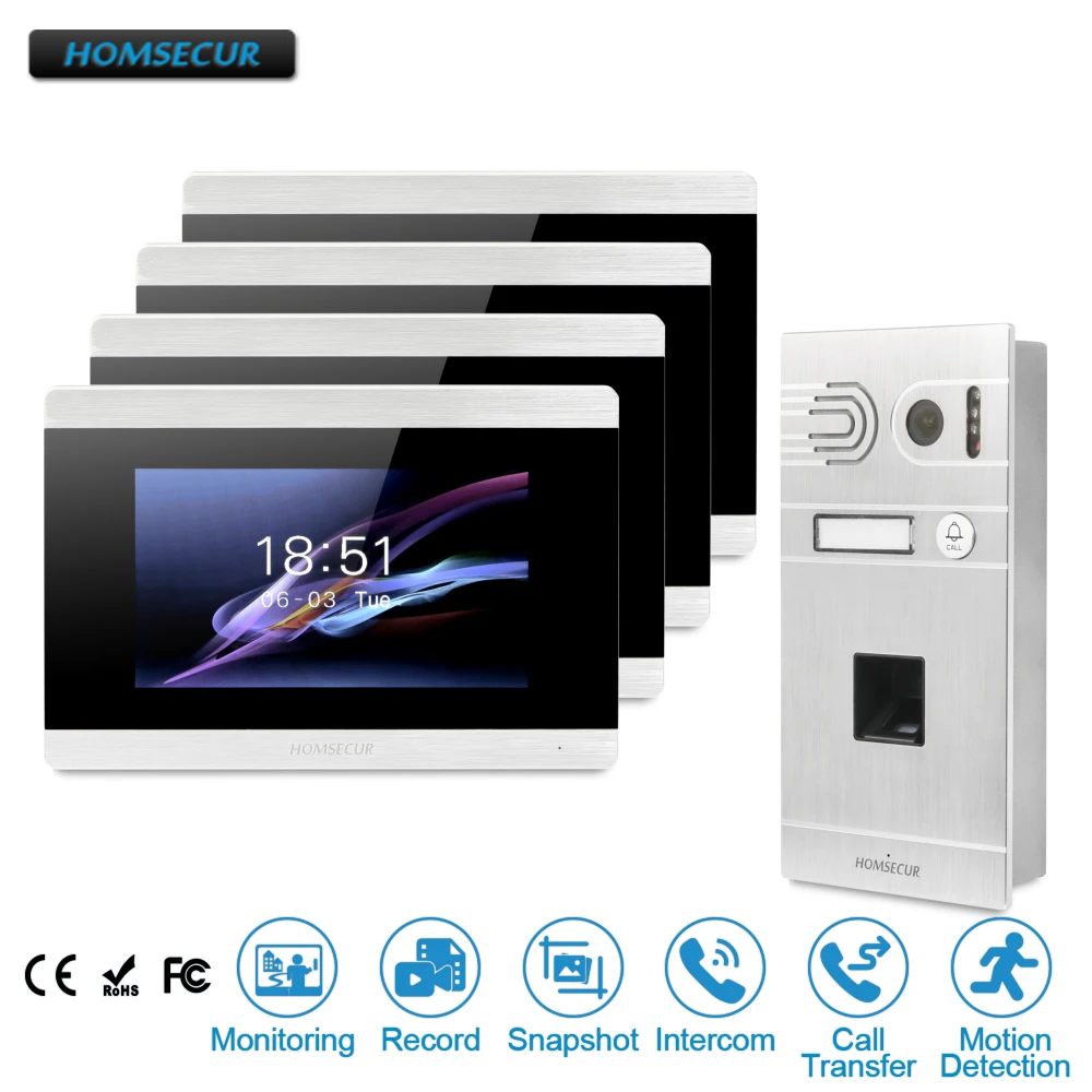 HOMSECUR 7" Wired Video Door Entry Security Intercom+Call Transfer+Touch Screen Monitor for Apartment BC061-S +BM715-S
HOMSECUR 7" Wired Video Door Entry Security Intercom+Call Transfer+Touch Screen Monitor for Apartment BC061-S +BM715-S