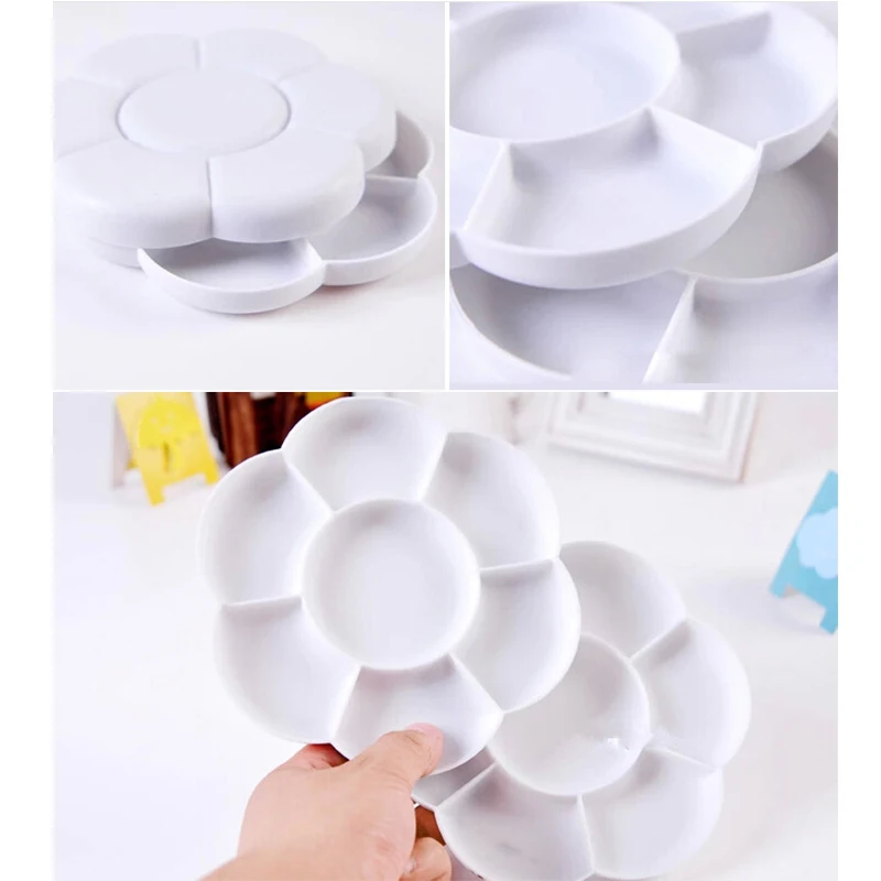 16cm Flower Shaped Plastic Art Palette 7 Well Painting Dish Tray Mixing Palettes For Oil Acrylic Watercolor Gouache Art Supplies
16cm Flower Shaped Plastic Art Palette 7 Well Painting Dish Tray Mixing Palettes For Oil Acrylic Watercolor Gouache Art Supplies