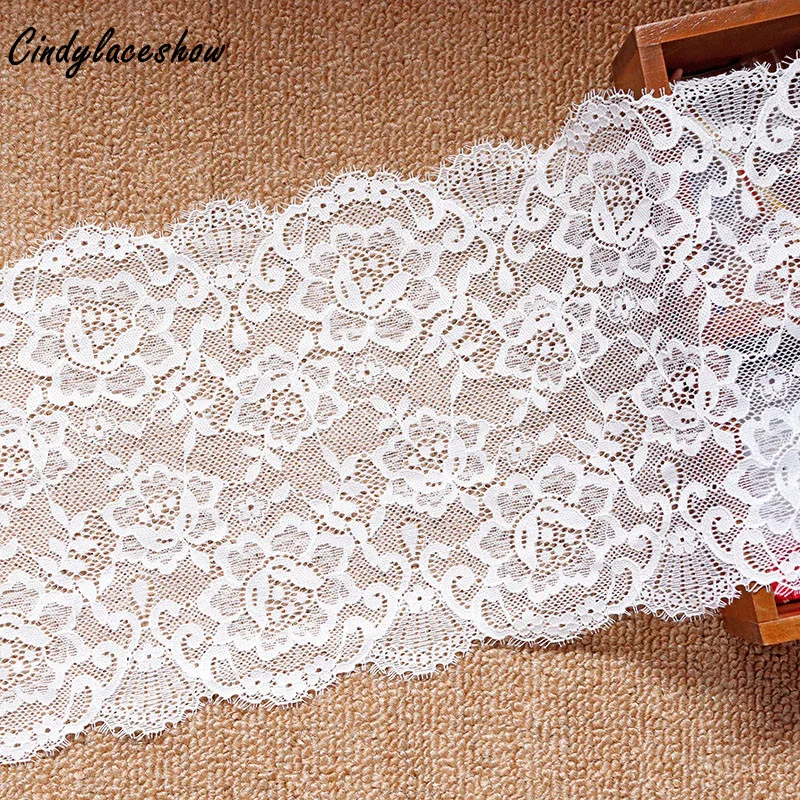2Yards 28cm Width Eyelash Elastic Lace Trims Underwear Sewing Lace Fabrics Clothing Lingeire Lace Material Handmade Crafts White
2Yards 28cm Width Eyelash Elastic Lace Trims Underwear Sewing Lace Fabrics Clothing Lingeire Lace Material Handmade Crafts White