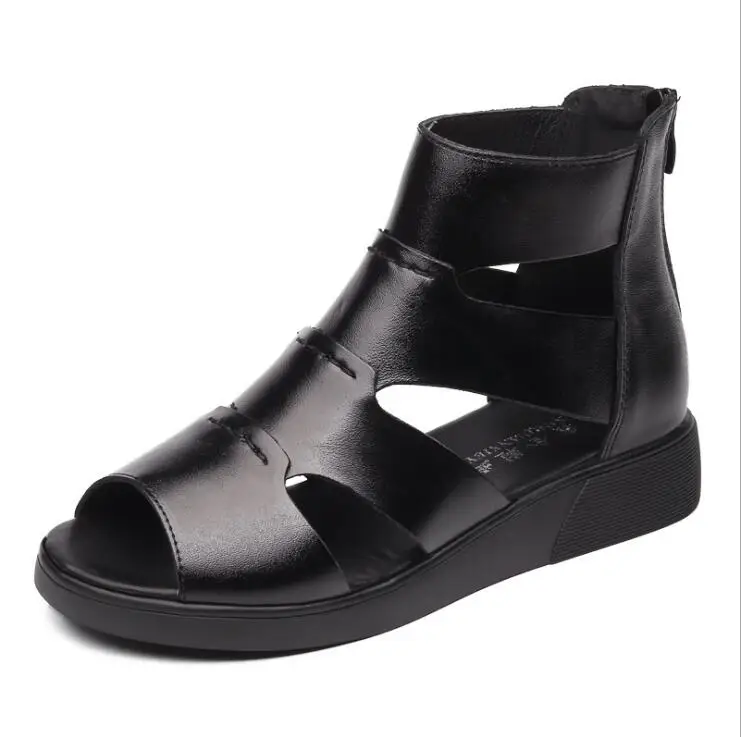 2018 Spring and summer fish-mouth shoe wedge and platform sandals for women's black shoes SIZE 35-40
2018 Spring and summer fish-mouth shoe wedge and platform sandals for women's black shoes SIZE 35-40