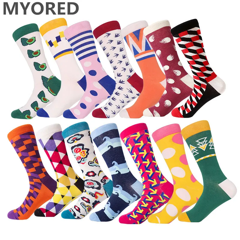 Носки MYORED мужские цветные из чесаного хлопка, классические в полоску с усами и градиентом, с ромбовидной сеткой, 1 пара
Носки MYORED мужские цветные из чесаного хлопка, классические в полоску с усами и градиентом, с ромбовидной сеткой, 1 пара