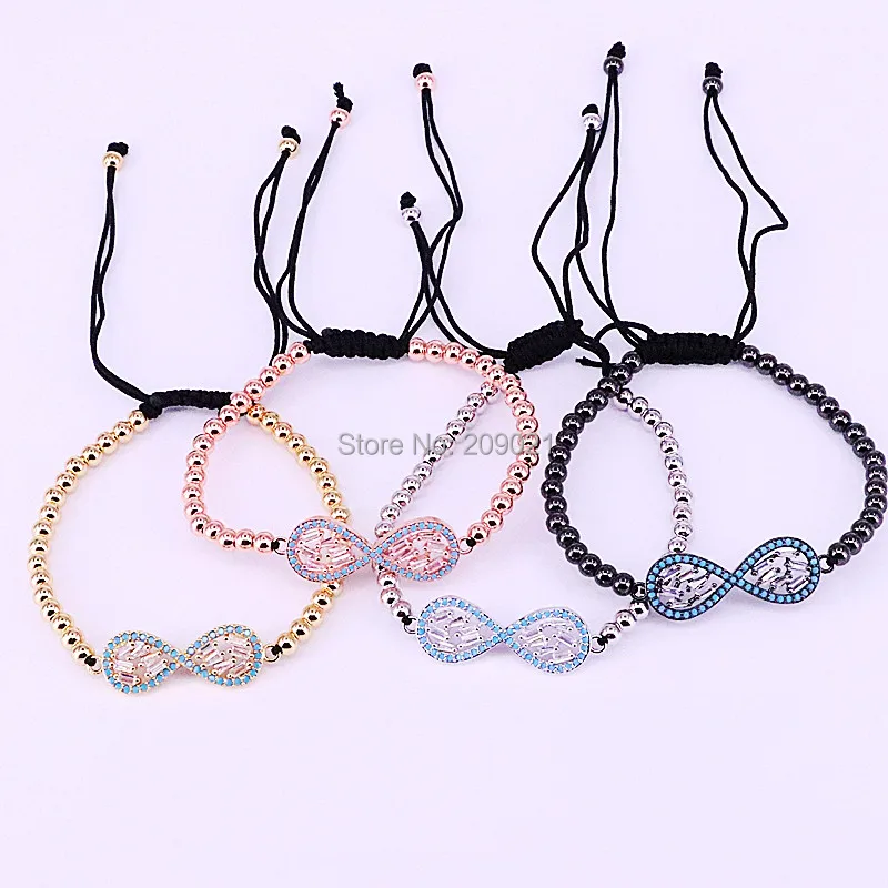 10Pcs New Design 4mm Brass Bead & Pave CZ 8 Charm Bracelet Men Or Women Braided Macrame Jewelry Gift
10Pcs New Design 4mm Brass Bead & Pave CZ 8 Charm Bracelet Men Or Women Braided Macrame Jewelry Gift
