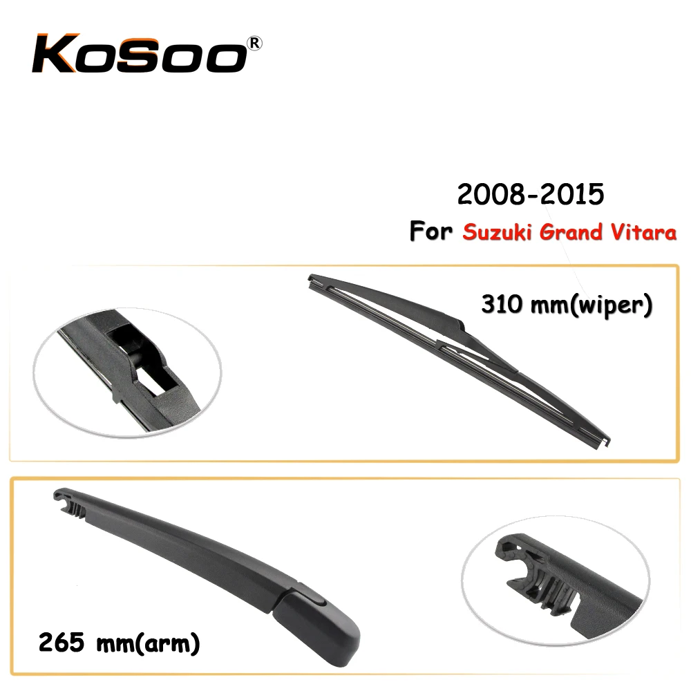 KOSOO Auto Rear Wiper Blade For Suzuki Grand Vitara,310 mm 2008-2015 Rear Window Windshield Wiper Blades Arm,Car Accessories
KOSOO Auto Rear Wiper Blade For Suzuki Grand Vitara,310 mm 2008-2015 Rear Window Windshield Wiper Blades Arm,Car Accessories