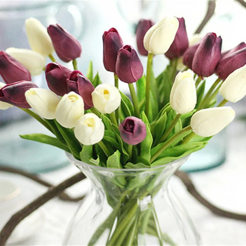 5pcs PU Tulips Artificial Flowers Real touch artificiales para decora mini Tulip for Home Wedding decoration Flowers
5pcs PU Tulips Artificial Flowers Real touch artificiales para decora mini Tulip for Home Wedding decoration Flowers