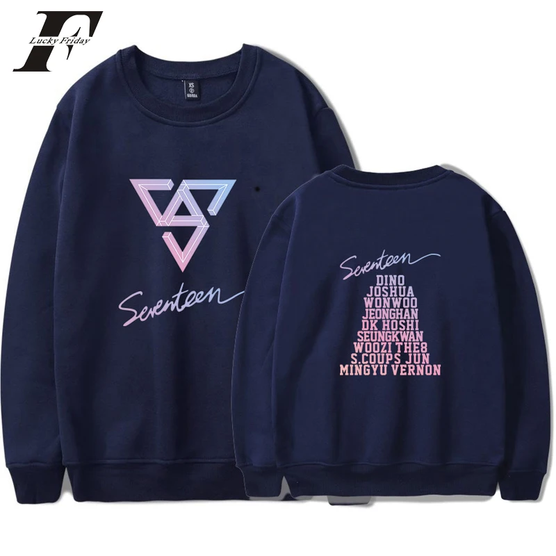 Толстовка с капюшоном для мужчин и женщин SEVENTEEN, Повседневная Толстовка с круглым вырезом, пуловер с длинным рукавом, толстовка в стиле Хара...
Толстовка с капюшоном для мужчин и женщин SEVENTEEN, Повседневная Толстовка с круглым вырезом, пуловер с длинным рукавом, толстовка в стиле Хара...
