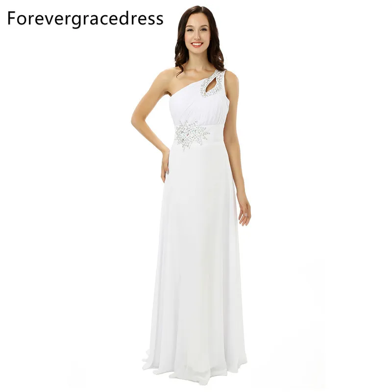 Forevergracedress реальные фотографии белый платье для выпускного вечера Высокое