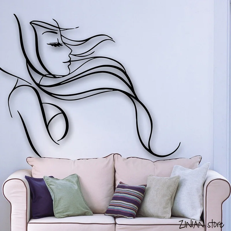 Beautiful Sexy Girl Wall Decals Long Hair Salon Barbershop Wall Sticker Vinyl Removable Art Mural Wallpape For Teen Bedroom H010
Beautiful Sexy Girl Wall Decals Long Hair Salon Barbershop Wall Sticker Vinyl Removable Art Mural Wallpape For Teen Bedroom H010