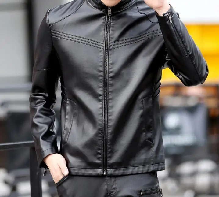 M-5XL / HOT / Spring Men's New Leisure collar slim self-cultivation fashion PU jacket
M-5XL / HOT / Spring Men's New Leisure collar slim self-cultivation fashion PU jacket