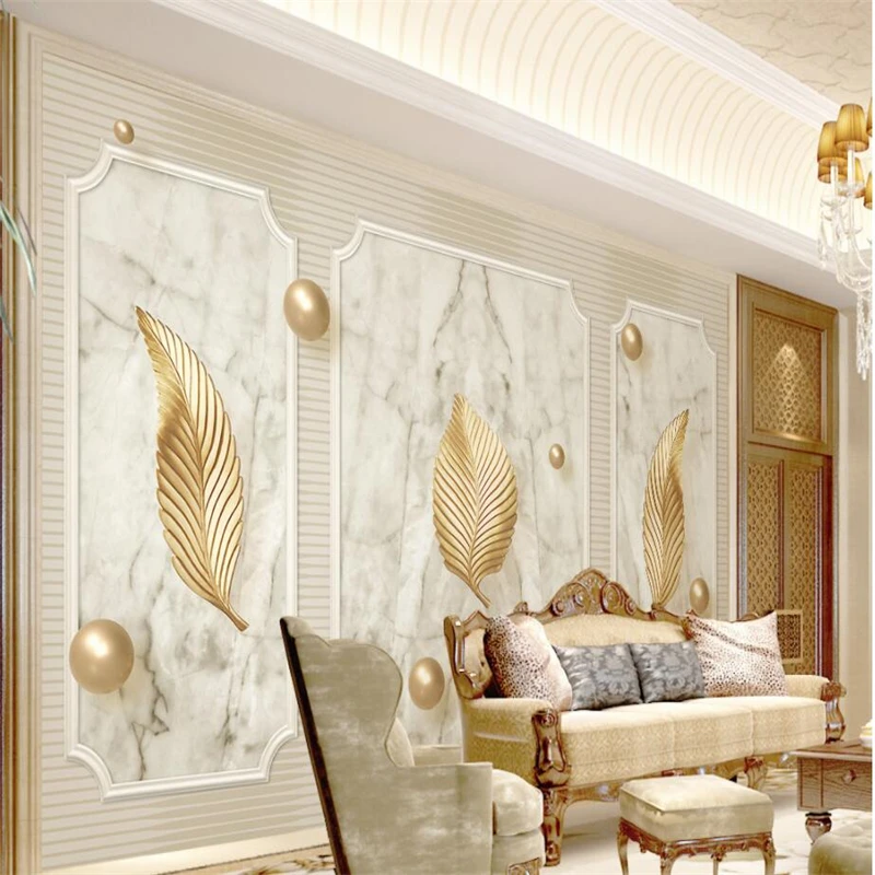 beibehang Custom 3d wallpaper gold leaf ball 3d marble texture murals living room sofa bedroom study TV background wall G
beibehang Custom 3d wallpaper gold leaf ball 3d marble texture murals living room sofa bedroom study TV background wall G