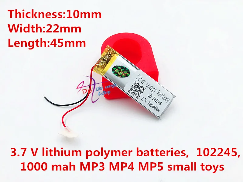 li-po best battery brand Size 102245 3.7V 1000mah Lithium polymer Battery with Protection Board For GPS MP3 MP4 Digital Products
li-po best battery brand Size 102245 3.7V 1000mah Lithium polymer Battery with Protection Board For GPS MP3 MP4 Digital Products