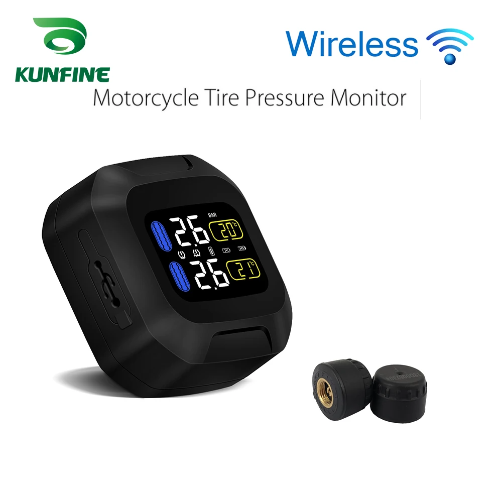 Smart Wireless Motorcycle TPMS Tire Pressure Monitoring System Motorcycle Tire Pressure Sensor Universal 2 External Sensors
Smart Wireless Motorcycle TPMS Tire Pressure Monitoring System Motorcycle Tire Pressure Sensor Universal 2 External Sensors