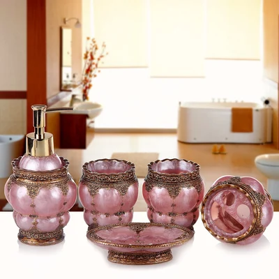 Resin Bathroom Accessories Set 5Pcs Toothbrush Holder Lotion Dispenser Soap birthday wedding gift Home decoration
Resin Bathroom Accessories Set 5Pcs Toothbrush Holder Lotion Dispenser Soap birthday wedding gift Home decoration