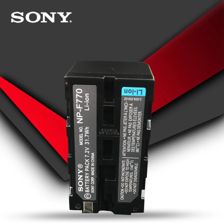 Sony Original NP-F770 Battery NP F770 NPF770 F750 CCD-TRV58 TRV110K TRV26E Z1 V1J Z1P DCR-VX2100 FX1 HDR-FX7 HVRZ1U PM091
Sony Original NP-F770 Battery NP F770 NPF770 F750 CCD-TRV58 TRV110K TRV26E Z1 V1J Z1P DCR-VX2100 FX1 HDR-FX7 HVRZ1U PM091