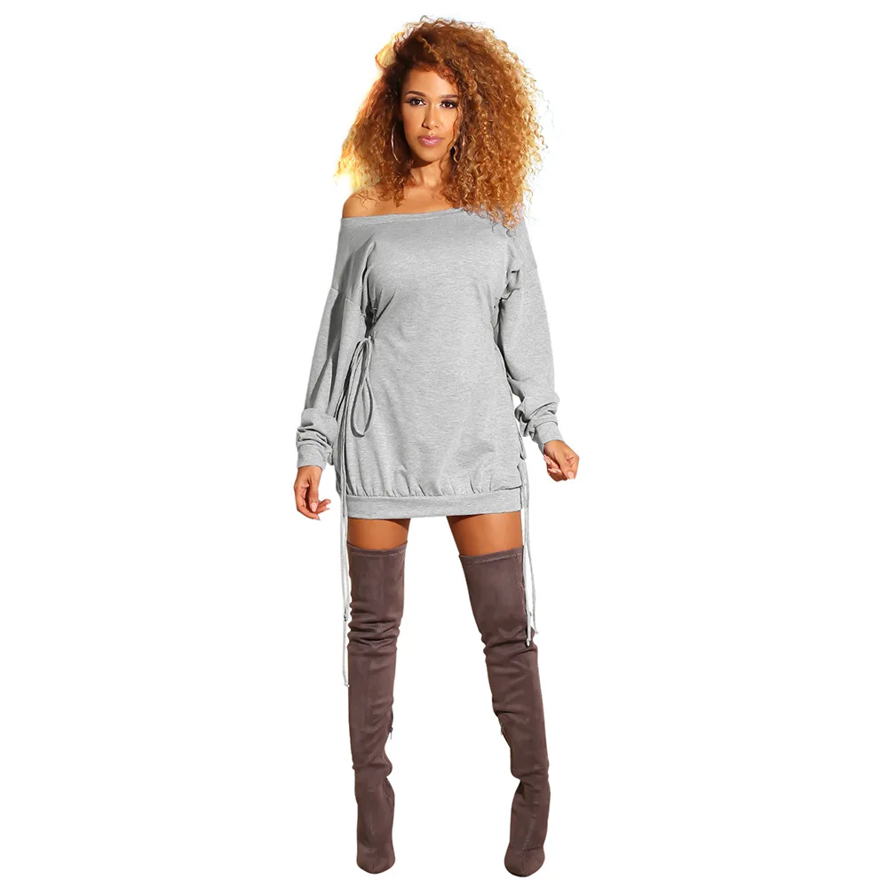 Sexy Off Shoulder Long Sleeve Slim Bandage Dress Women Casual Autumn Winter Solid Mini Short Dresses
Sexy Off Shoulder Long Sleeve Slim Bandage Dress Women Casual Autumn Winter Solid Mini Short Dresses