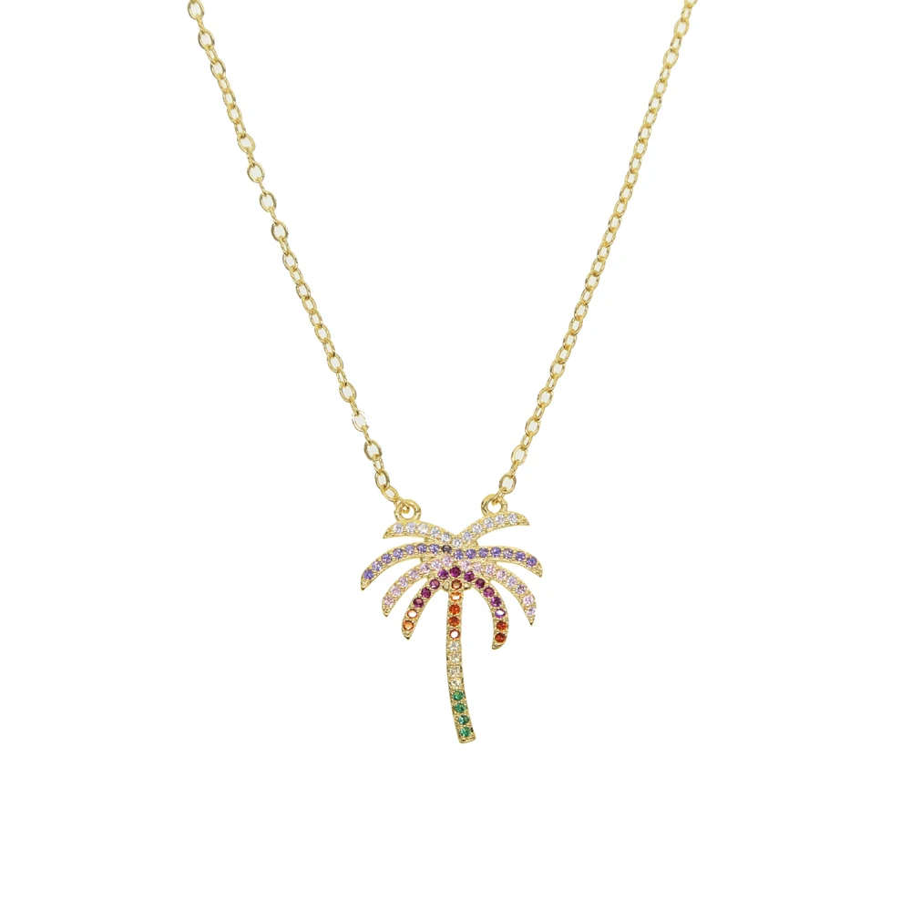 summer beach women fashion jewelry micro pave colorful cz zirconia palm tree pendant necklace
summer beach women fashion jewelry micro pave colorful cz zirconia palm tree pendant necklace