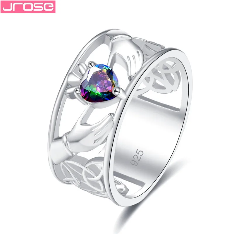 JROSE New Wide Design Rings For Women Hand to Hold a Heart with Crown Ring Silver 925 Jewelry Wedding Engagement Party Gifts
JROSE New Wide Design Rings For Women Hand to Hold a Heart with Crown Ring Silver 925 Jewelry Wedding Engagement Party Gifts