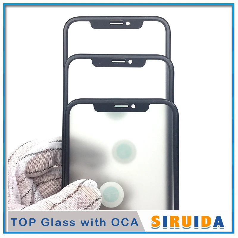 5 шт. первоклассное 3 в 1 стекло с рамкой OCA клей для iPhone 11 XR переднее внешнее экрана