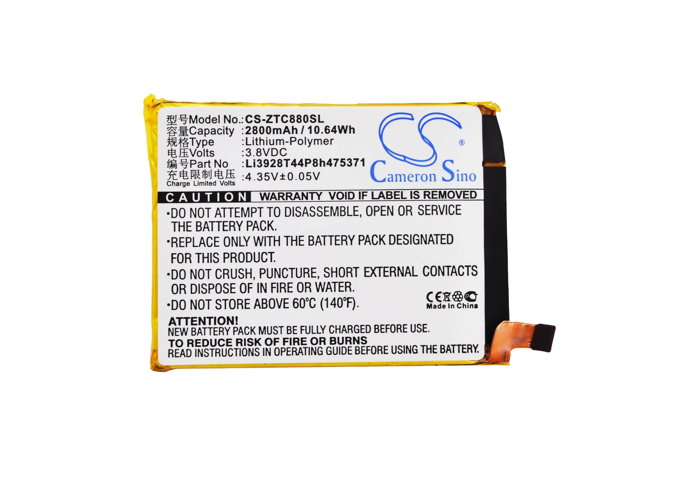 Аккумулятор Cameron Sino Li3928T44P8h475371, 2800 мА · ч, для ZTE AXON Mini B2015, Blade A1,BV0850, C880, C880A, C880S, Xiao Xian 3
Аккумулятор Cameron Sino Li3928T44P8h475371, 2800 мА · ч, для ZTE AXON Mini B2015, Blade A1,BV0850, C880, C880A, C880S, Xiao Xian 3