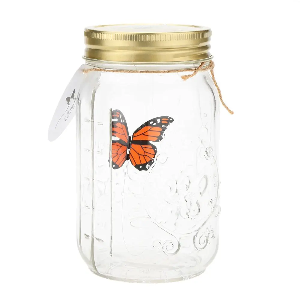 LIXF Hot Romantic Glass LED Lamp Butterfly Jar Valentine Children Gift Decoration Orange | Лампы и освещение