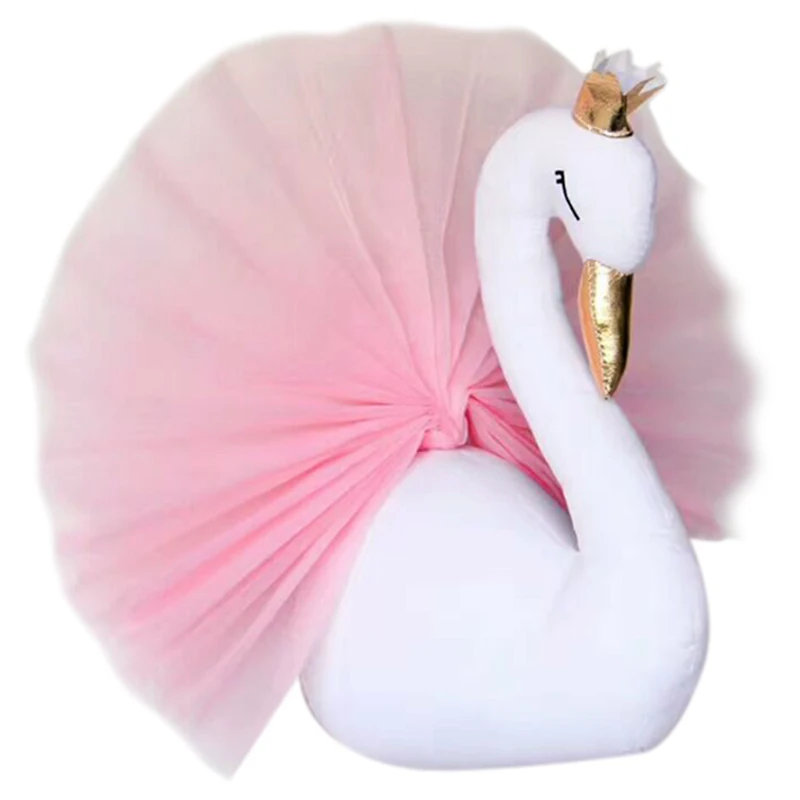 Hot Sale Cute 3D Golden Crown Swan Wall Art Hanging Girl Swan Doll Stuffed Toy Animal Head Wall Decor For Kids Room Birthday W
Hot Sale Cute 3D Golden Crown Swan Wall Art Hanging Girl Swan Doll Stuffed Toy Animal Head Wall Decor For Kids Room Birthday W