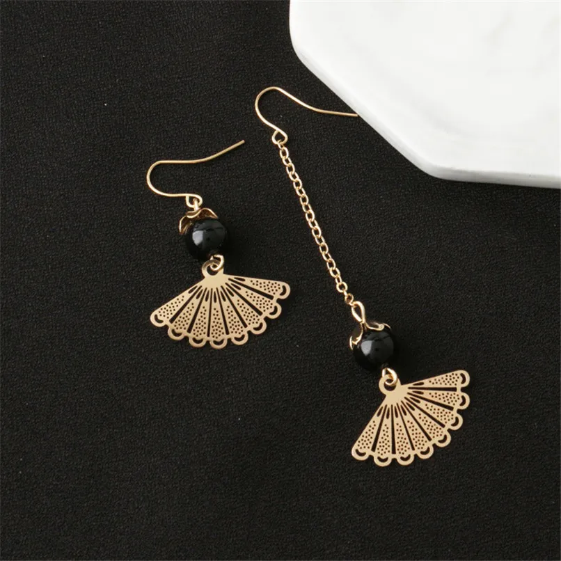 Женские серьги капельки lusion золотого цвета с неровными бусинами|drop earrings|earrings