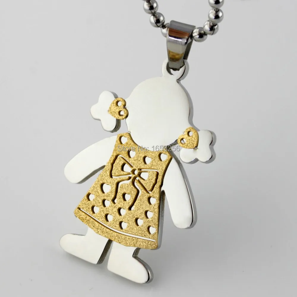 wholesale 5pcs Lot Good Quality Stainless Steel Gold Lovely Girls Pendant charming XMAS Jewelry NO CHAIN
wholesale 5pcs Lot Good Quality Stainless Steel Gold Lovely Girls Pendant charming XMAS Jewelry NO CHAIN